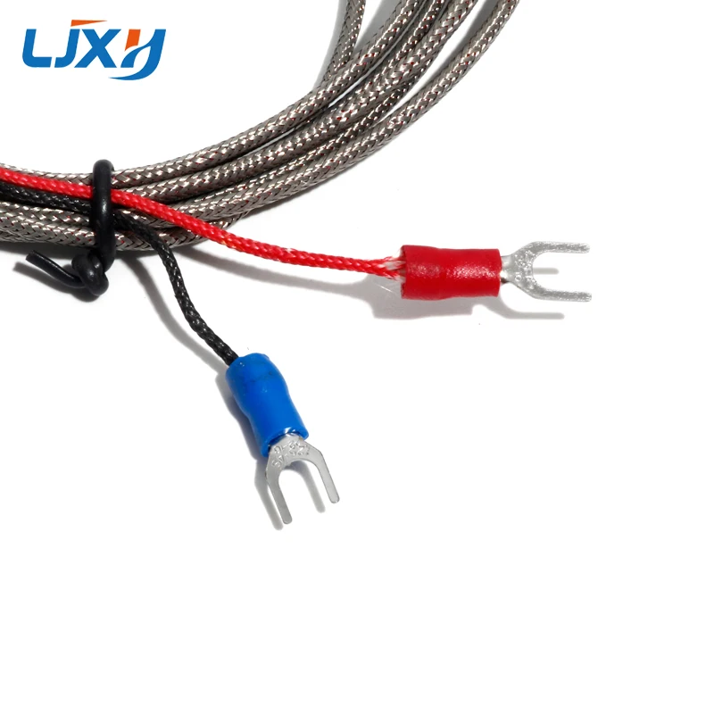 LJXH K-Type Thermocouple 1.5mm x 50mm/100mm/150mm/200mm Probe Temperature Sensors 1m/2m/3m/4m/5m Thermocouple