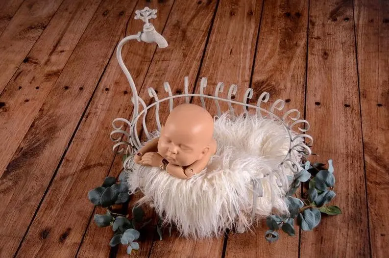 Newborn Photography Props Creative Props Iron Bathtub Props Baby Photo  Baby Studio Accessori Prop Set for Posing Newborn Shoot