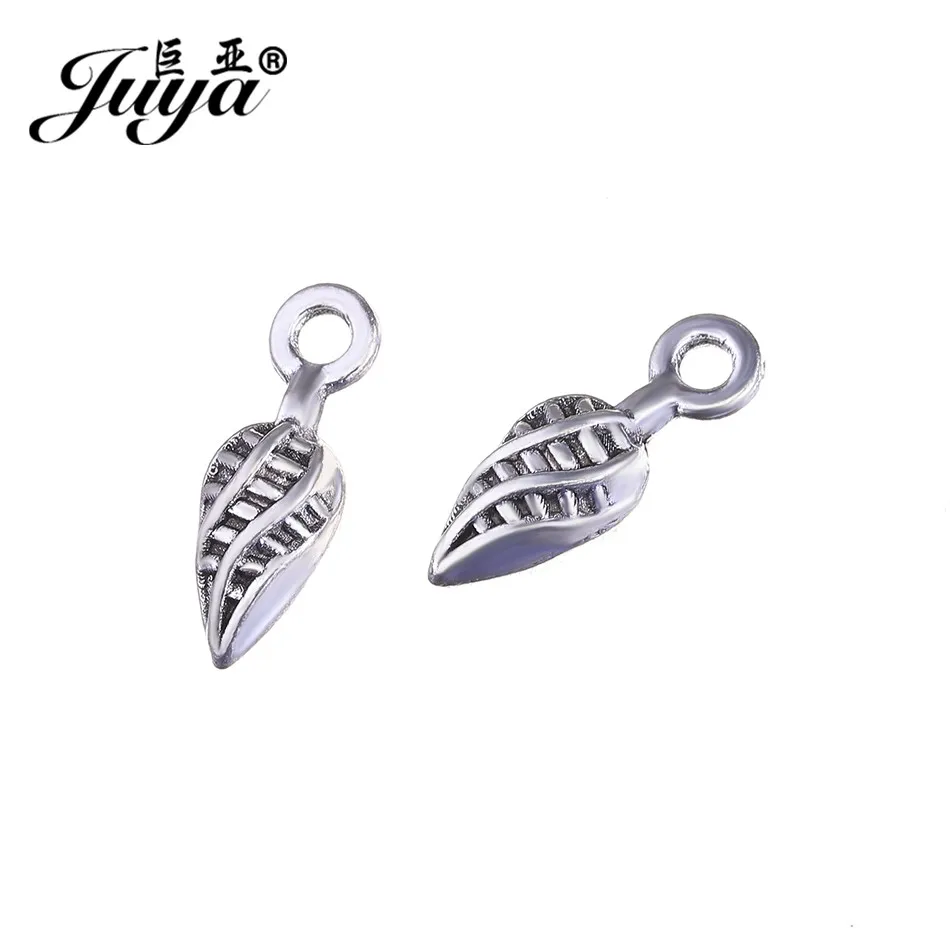 JUYA High Quality DIY Charms for Women Handmade Jewelry Earring Bracelet Crafts 15.5x5.5mm 25pcs/lot Pine Cone Pendants AO0600