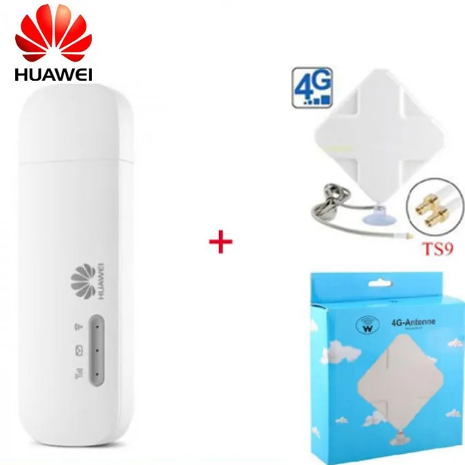 Unlocked Huawei E8372 E8372h-153 4G usb modem with 4G Signal Amplifier Antenna 2M cable double connector WiFi dongle car wifi