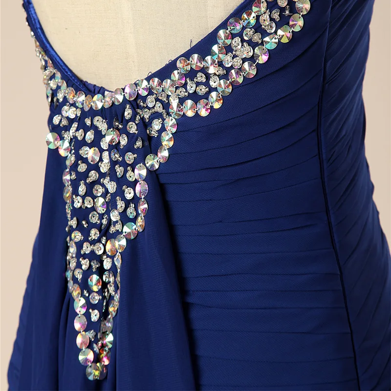 JaneVini-vestidos de dama de honor largos y sexys de color azul real, vestidos de fiesta formales de Chifón con cuentas de cristal, Espalda descubierta, cola A, 2019