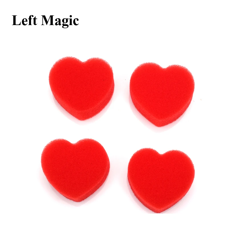 5pcs/lot Multiplying Sponge Hearts - Valentine\'s or Wedding Close-Up Magic Trick magic accessories child toys E3134