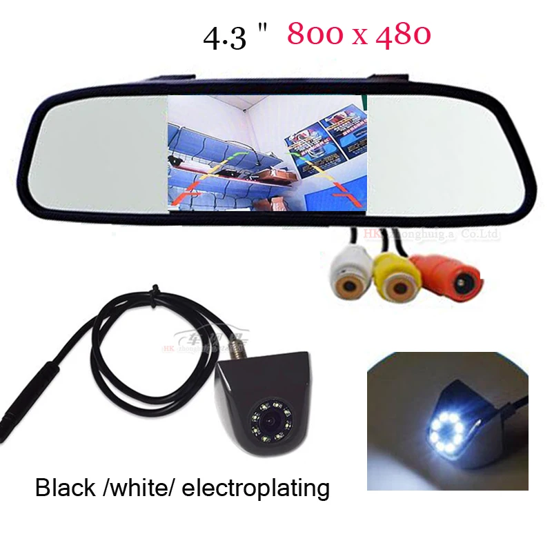 High Quality 4.3 inch Car Monitor LED Rear View Mirror Monitor Camera Video Auto Parking Assistance LED Night Vision Reversing