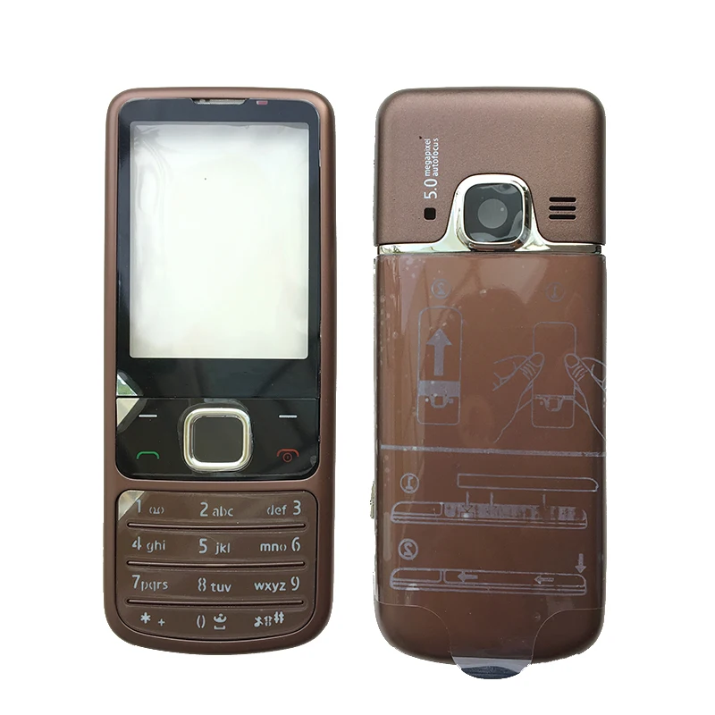 New Metal Full Housing For Nokia 6700 6700C Facing Frame + Middle + Back Cover + English / Russian Keyboard