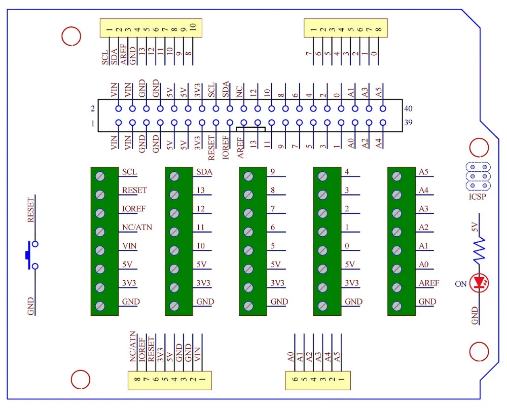 Modulo Breakout morsettiera a vite per salone elettronico, per UNO R3.