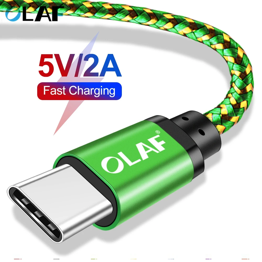 Olaf USB Type C Cable for USB C Mobile Phone Cable Fast Charging Type C Cable for Samsung Galaxy S9 S10 Huawei P30 P20 Lite cord