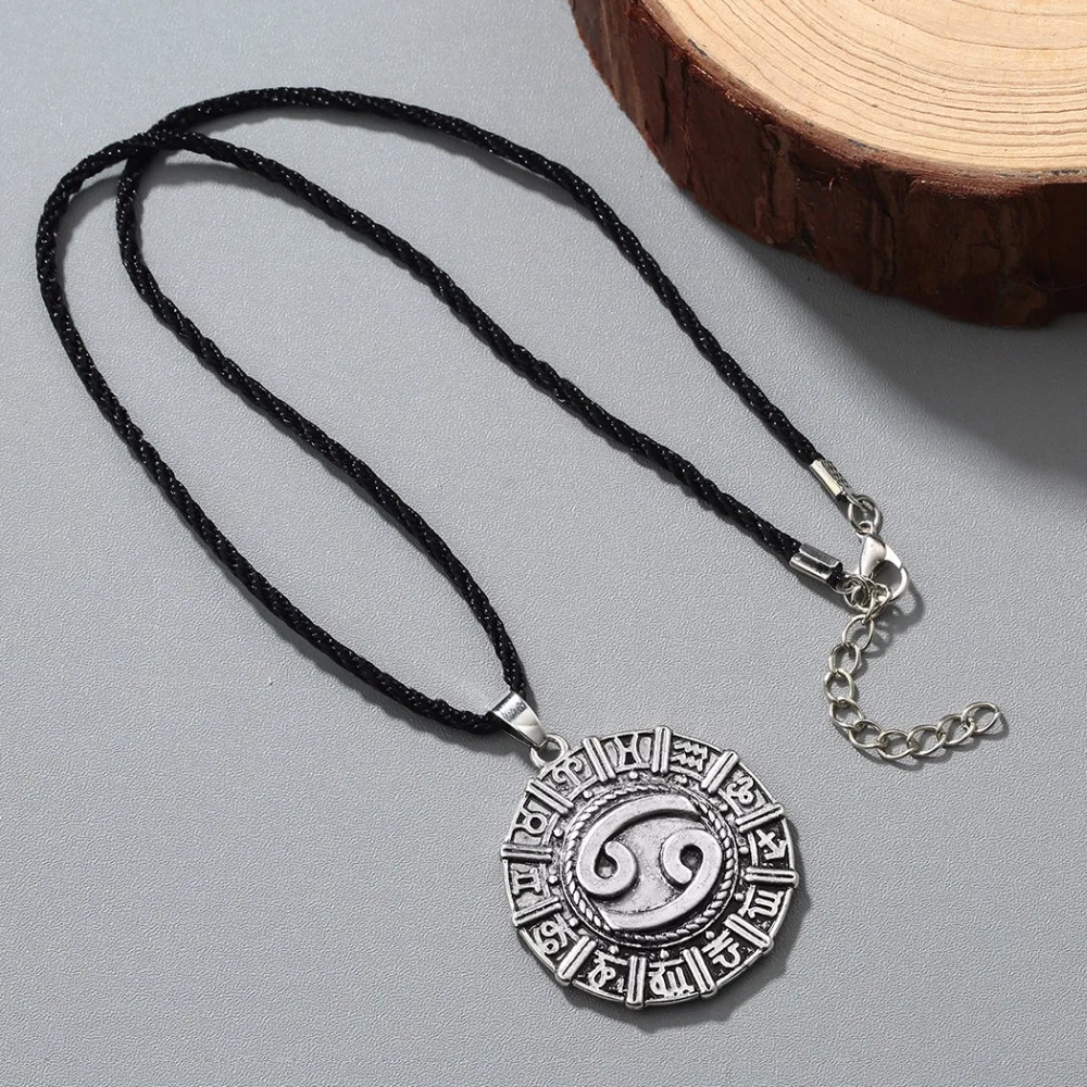 Kfirst-قلادة كوكبة زودياك ، مجوهرات التنجيم ، برجك ، علامة نجمة ، رونية الفايكنج