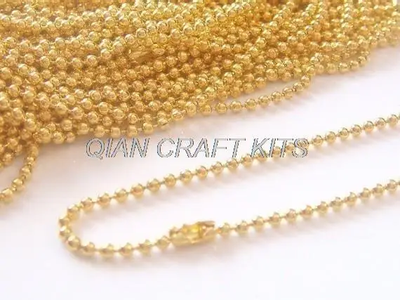 50yards Gold or silver,black Plated Ball Chains Necklace 1.5mm Great for Scrabble Tiles,Glass Tile Pendant,Bottle Caps