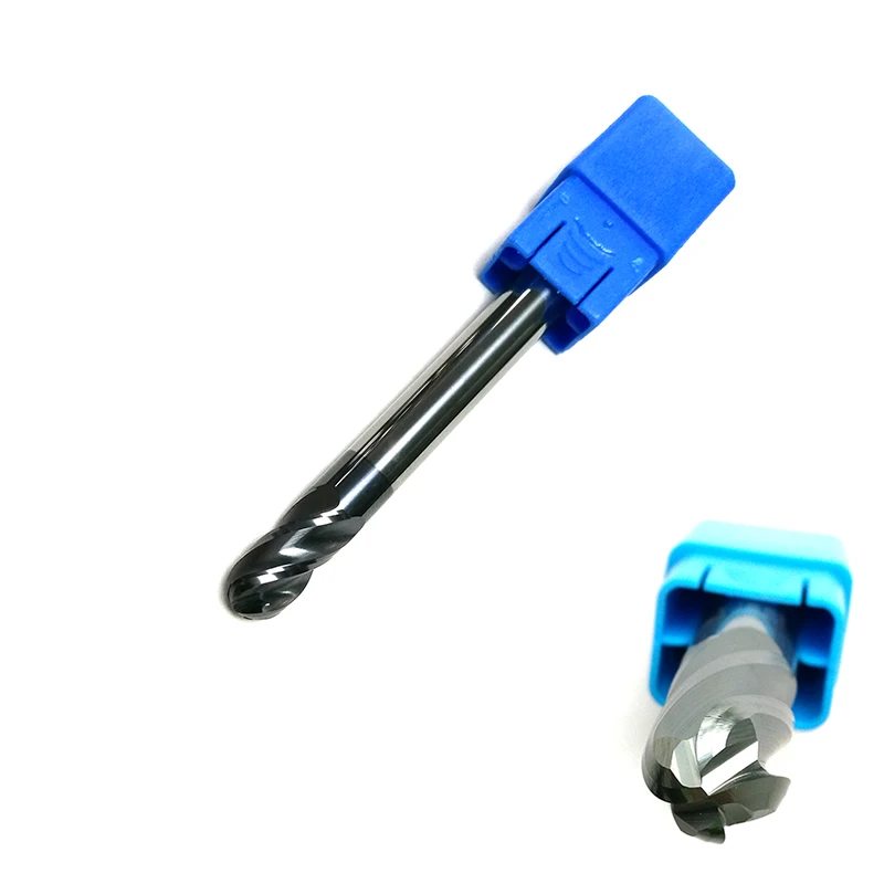 Radius=3MMx12mm 4 Flutes hrc60   Ball nose End Mill  solid carbide CNC router bits tools Milling cutter R3*12*D6*75