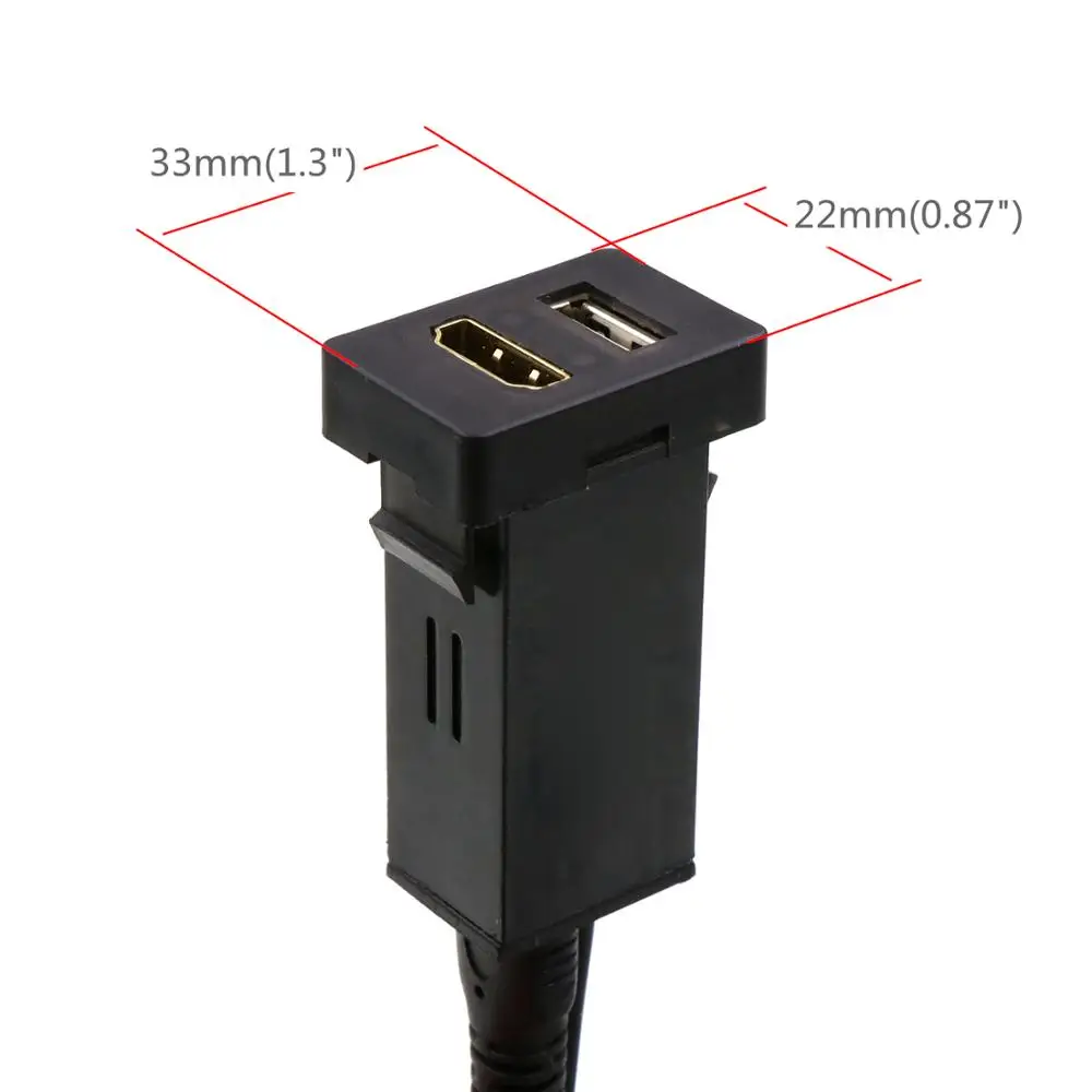 Car Fast Charging Port QC3.0 with HDMI Input Socket for TOYOTA,Camry,Corolla,Yaris,RAV4,Reiz,Land Cruiser,Coaster,Vios,Sienna