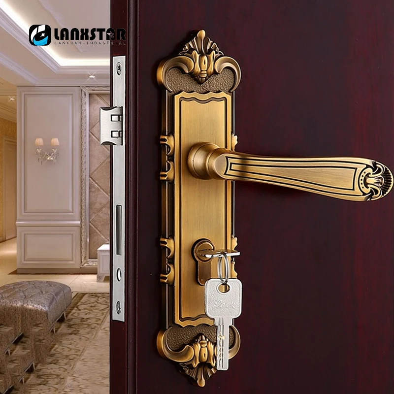 Wholesale Luxury Handle Locks Room Door Locker Bulk Order Quality Assurance Mute Lockcore Indoor Lock