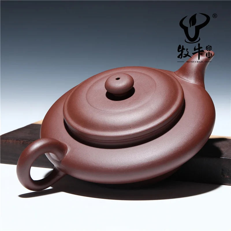 The purple clay teapot special offer new manual water flat pot 220 mL teapot mixed batch customized gift manufacturers