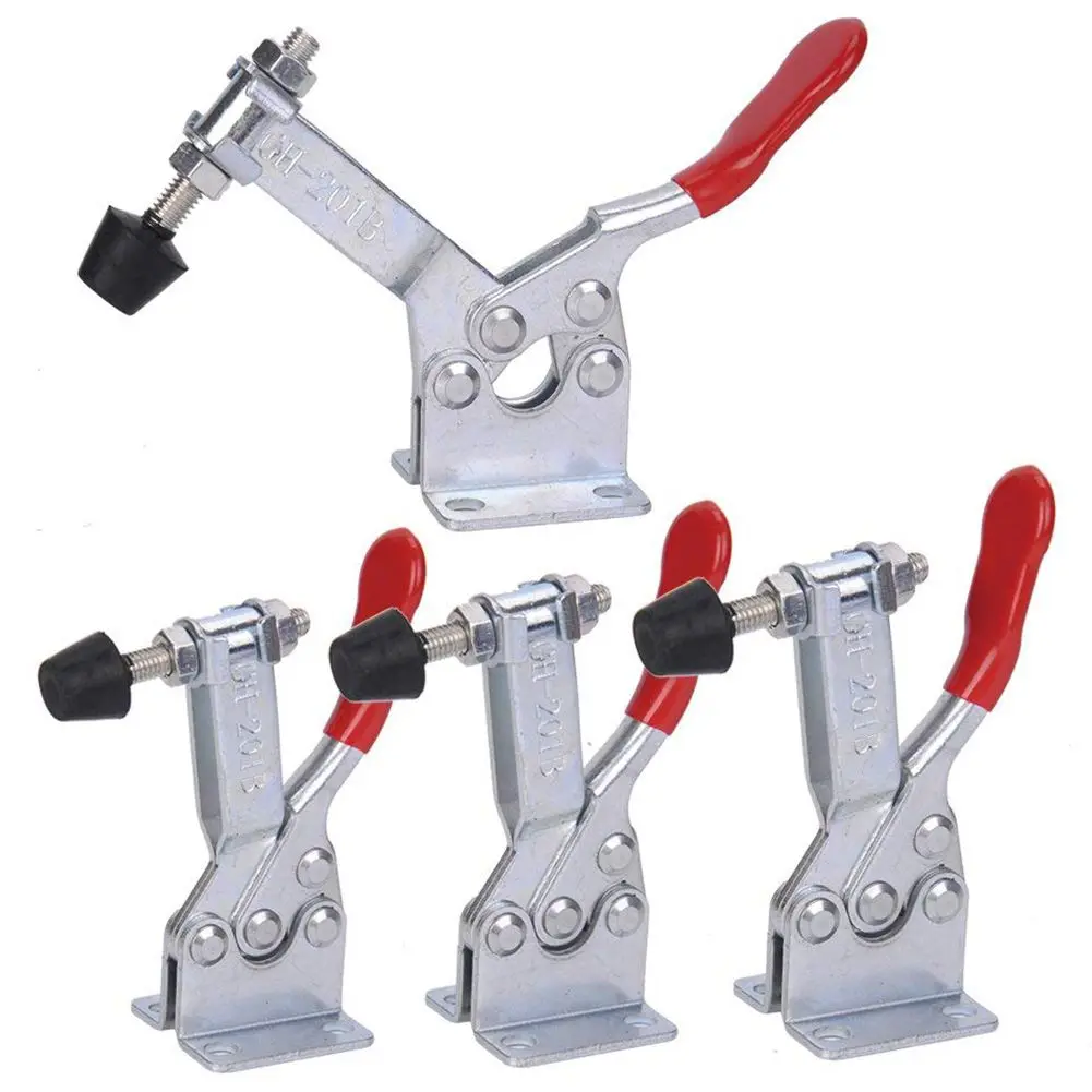 Hand Tool Toggle Clamp 201B Antislip Red Horizontal Clamp 201-B Quick Release Tool 4Pcs