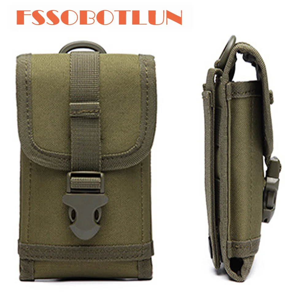 Universal Fit Multi Smart Phone Model Mobile phone Outdoor Sports waist bag Army Camo Hook Loop Belt Pouch Holster Cover Case