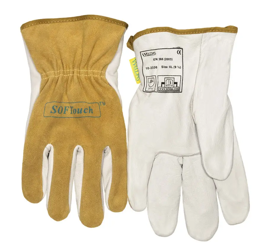 Argon arc welding gloves driver mechanics deerskin short TIG MIG gloves high temperature resistant cowhide welder glove