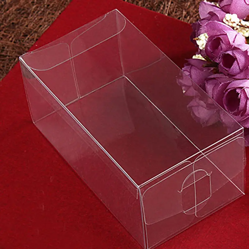 200pcs 4x8x10 Jewelry Gift Box Clear Boxes Plastic Box Transparent Storage Pvc Box Packaging Display Pvc Boxen For Wed/christmas