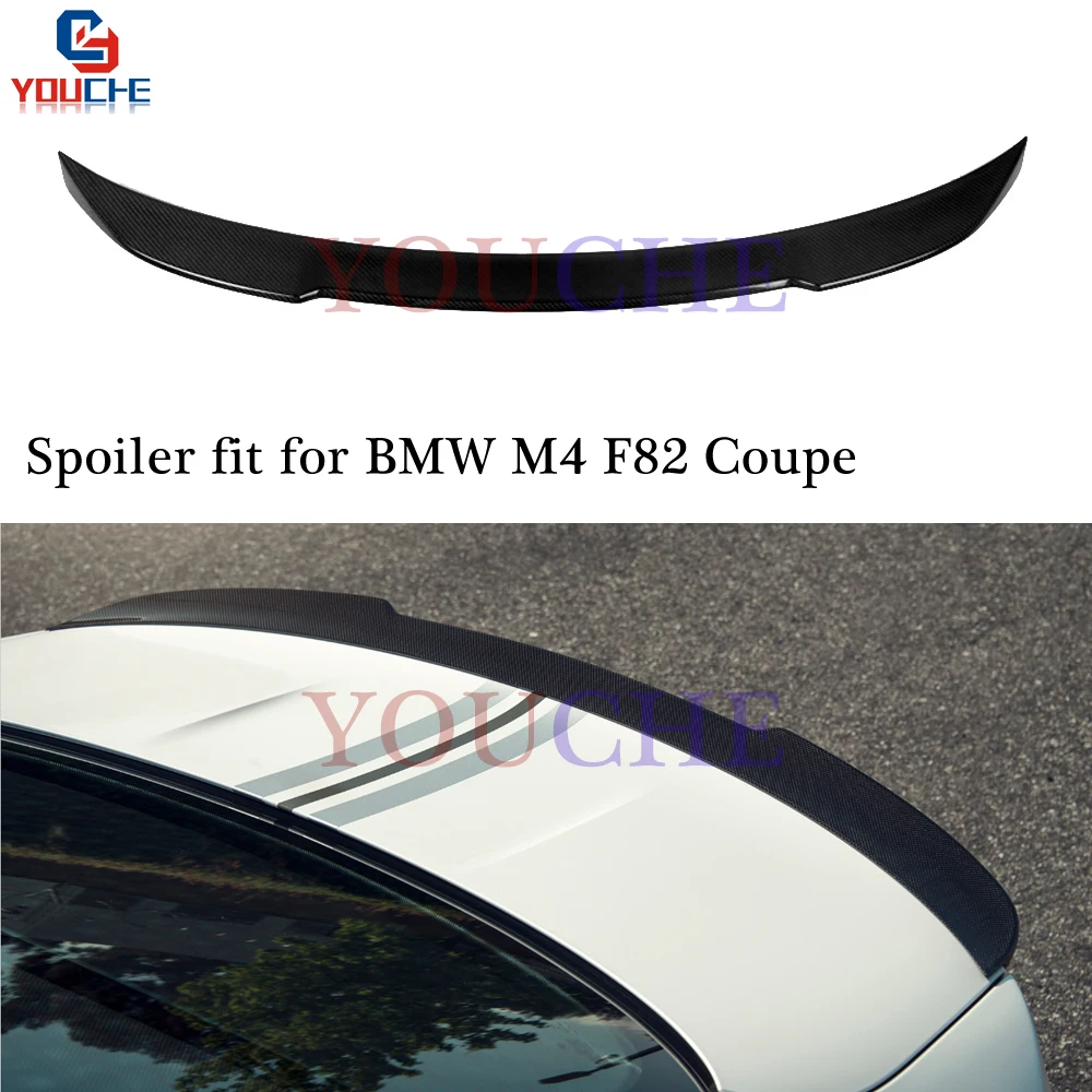 

For BMW F82 M4 Coupe CS / M4 / PSM / RT Style Tail Boot Lip Wing 2014 + M4 Carbon Fiber Material Rear Trunk Spoiler