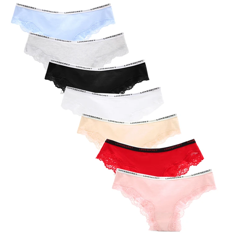 Sexy Panties Women\'s Lace Low Waist Briefs Seamless Cotton Ladies Lingerie Breathable Thong Sexy Girls Transparent Underwear