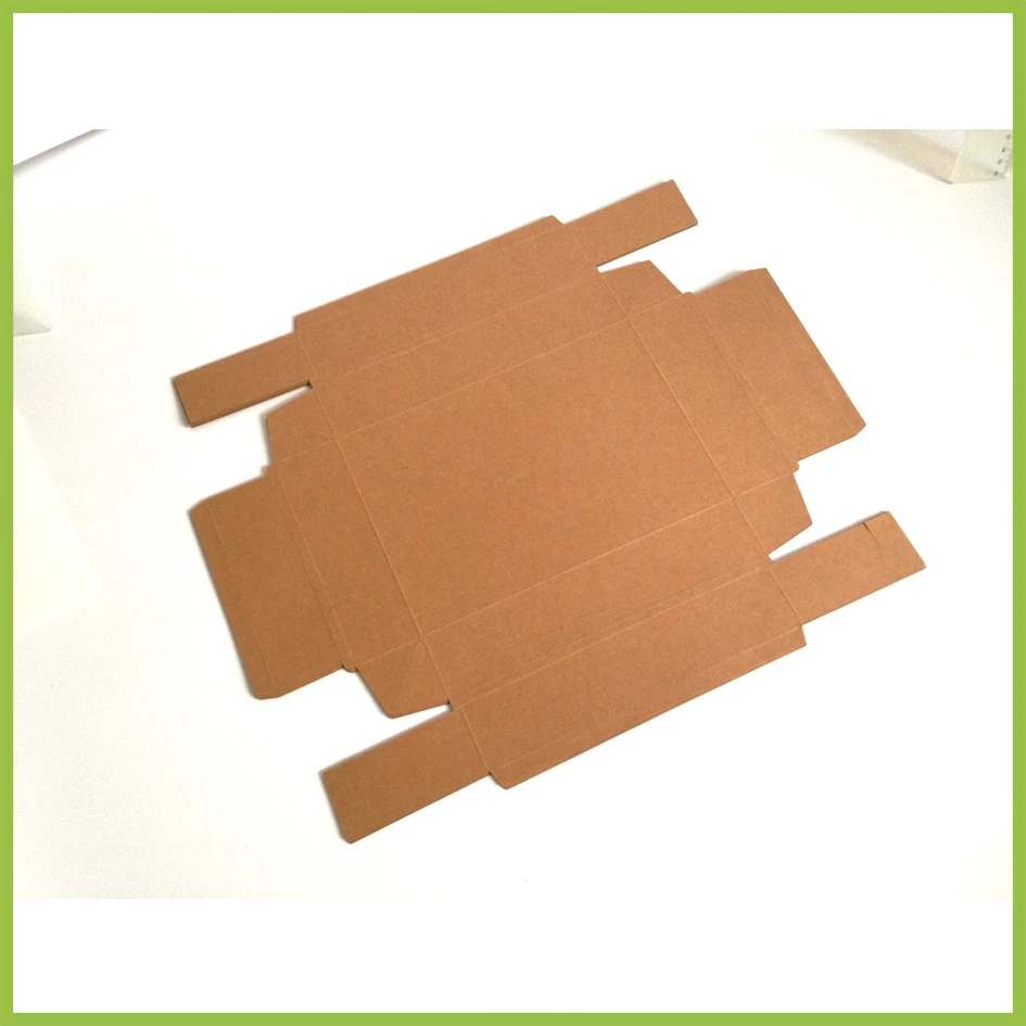 DHL 50Pcs/Lot 23.3*15.2+3cm Vintage Kraft Paper Cardboard Pack Boxes With Lid Gift Postcard Jewelry Kraft Paper Packing Boxes