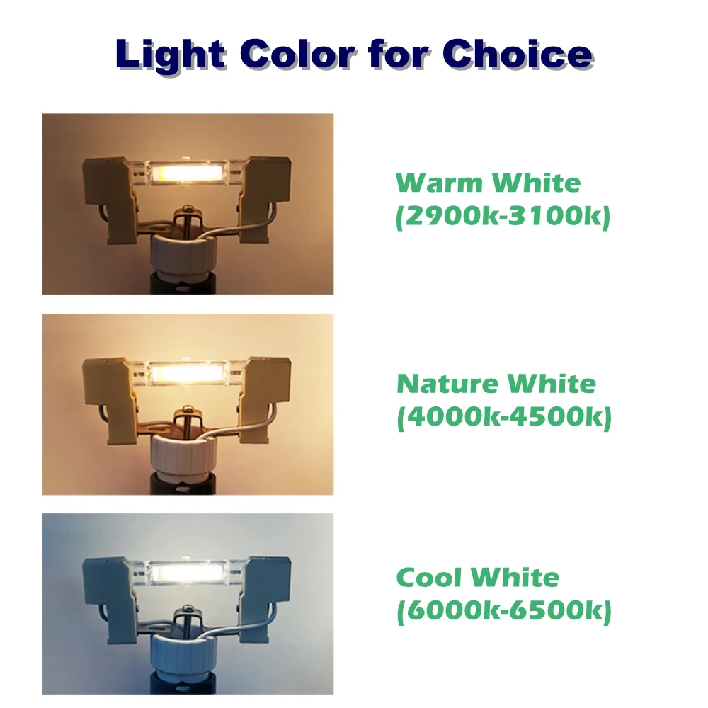 R7S COB Led Lamp Glass Tube for Replace Halogen Lights Spotlight 78mm 118mm AC 220V 230V 4.5W 8.5W 13W Energy Saving Light Bulbs image 3