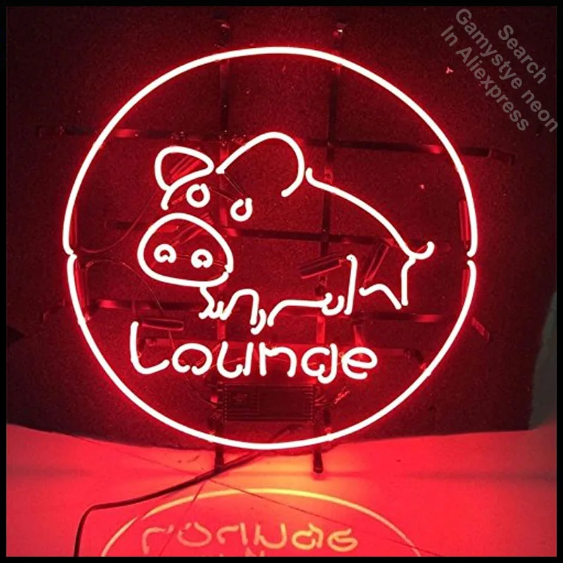 

Neon Sign for Lounge Pig Neon Light Sign Handcrafted Neon Bulbs sign Glass Tube Decorate Restaurant Wall Sign Whole dropshipping