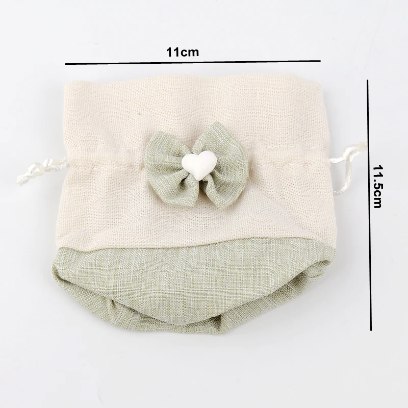 30pcs 11*11.5cm Creative Cute Beam Port Gift Bags Cloth Gift Bag High Quality Thickened Drawstring Candy Bag