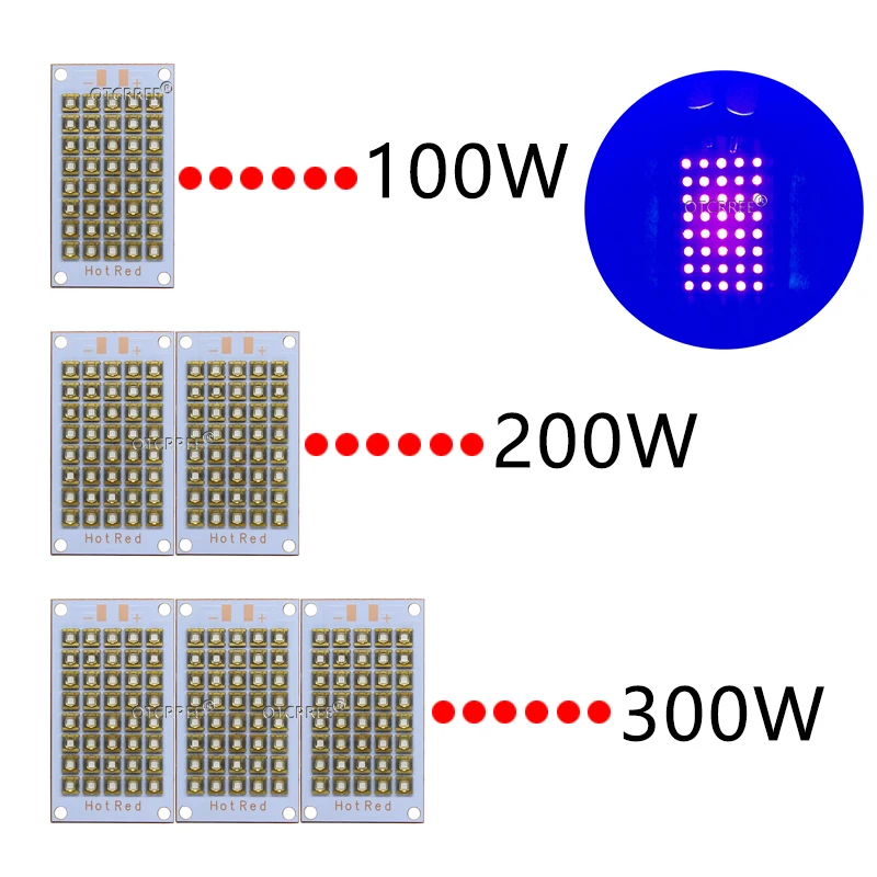 Imagem -06 - Lâmpada Led uv Semileds para Impressora Plana Luz de Cura de Cola Roxo Cobre Pcb uv 50w 100w 120w 200w 395nm 405nm 420nm 365nm