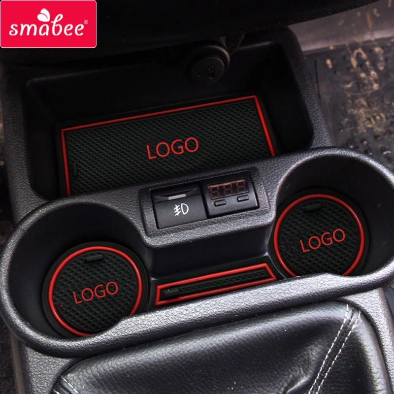 SMABEE Anti-Slip Gate Slot Cup Mat for Lada Kalina Door Groove Non-slip Pad Car Car sticker sticker Rubber Coaster