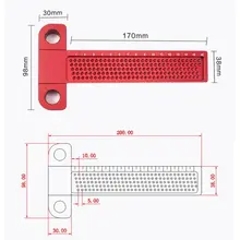 Woodworking T-Shape Square Ruler 400mm #3