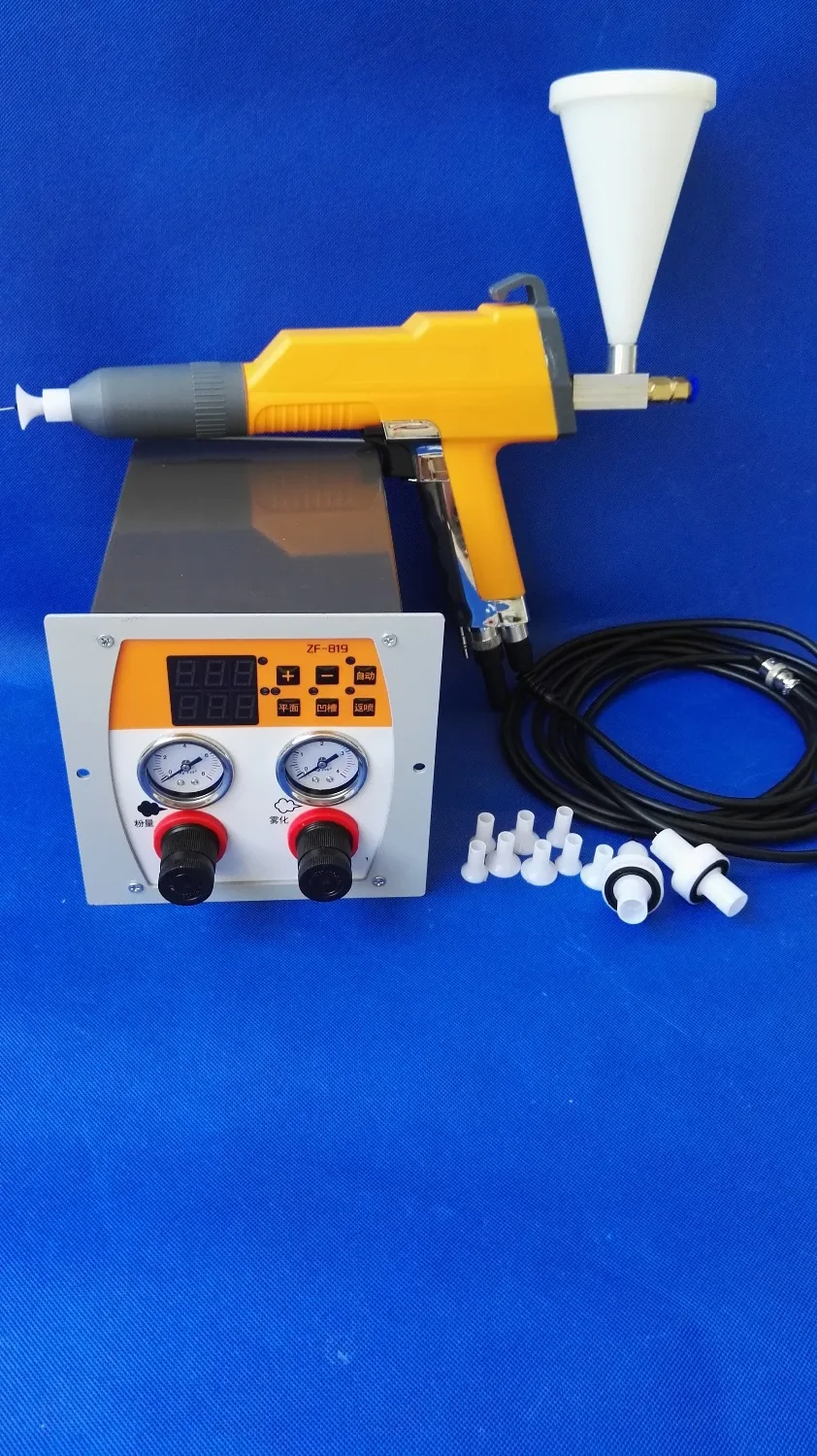 portable powder paint experiment system  electrostatic powder coating machine with electrostatic powder coating test gun