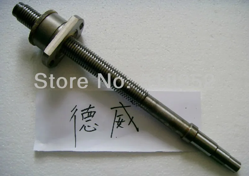 L390mm Screw Rod with Feed Screw Nut  M24x 3mm Tooth Pitch Used for Dewei and Other Wire EDM Machines, EDM Spare Parts