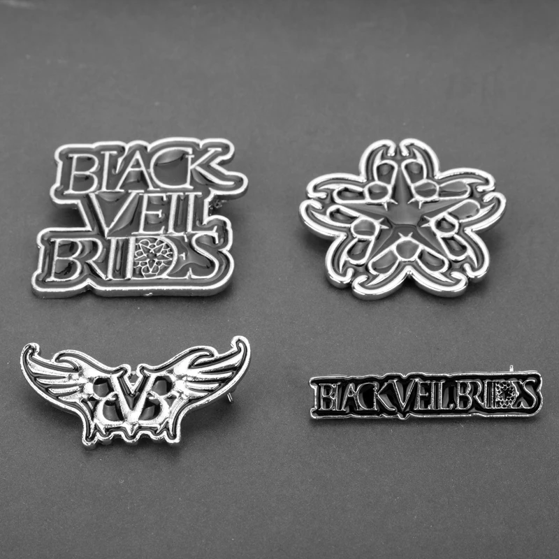 

Rock Band Brooch Black Veil Brides Rock Music BVB Logo Brooches Enamel Pin Brooch Badge Brooch for Women Men Gift-40