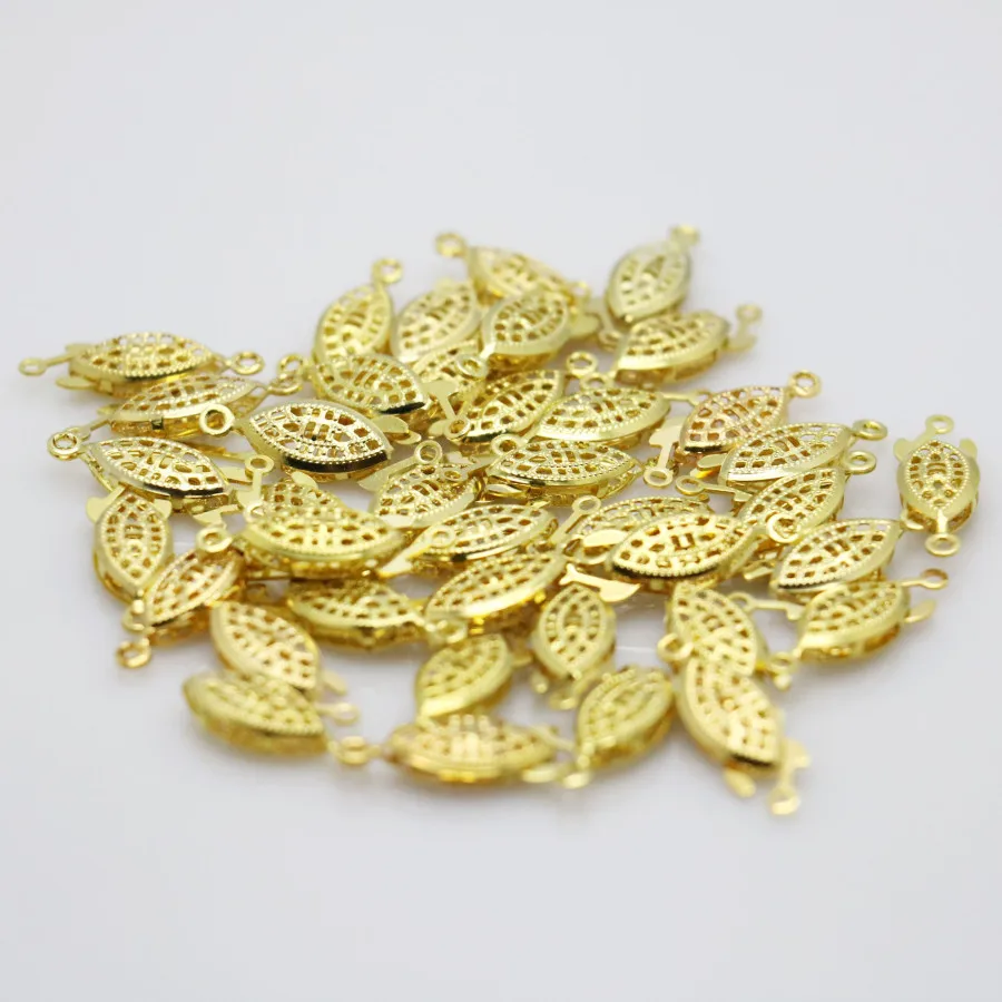 5PCS Gold-Color Fittings Clasp For Accessory Metal Reticular Hardware Ornaments Machining Parts Hot wholesale Snap Girl Jewelry