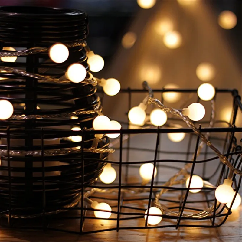 10M LED String Lights With100led Ball AC220V/110V  Holiday Decoration Lamp Festival Christmas Lights Indoor Outdoor Lighting