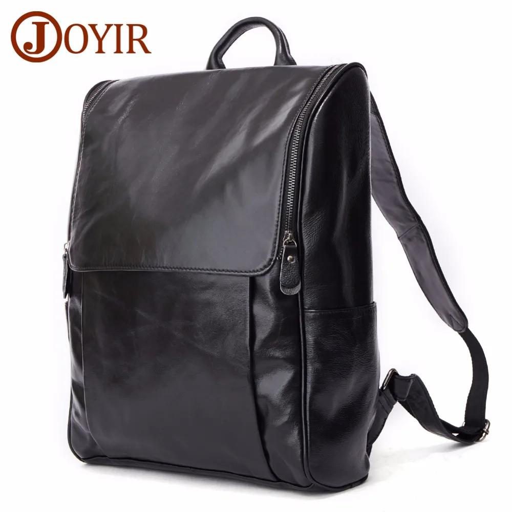 

JOYIR Genuine Leather Men Backpack Man Cowhide Leather Causal Backpack Vintage Travel Bags For Men Male Bag 8856 2018 Fashion
