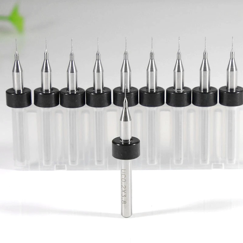 HANGXIN Tungsten Carbide PCB Drill Kit 0.2mm  0.25mm   10PCS CNC Router Wood Drilling Metalworking Core Drill