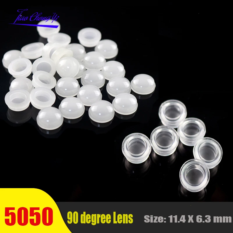 LED reflektor obiektywu kolimator dla 5050 SMD 90 stopni 11x6mm wypukła soczewka optyczna