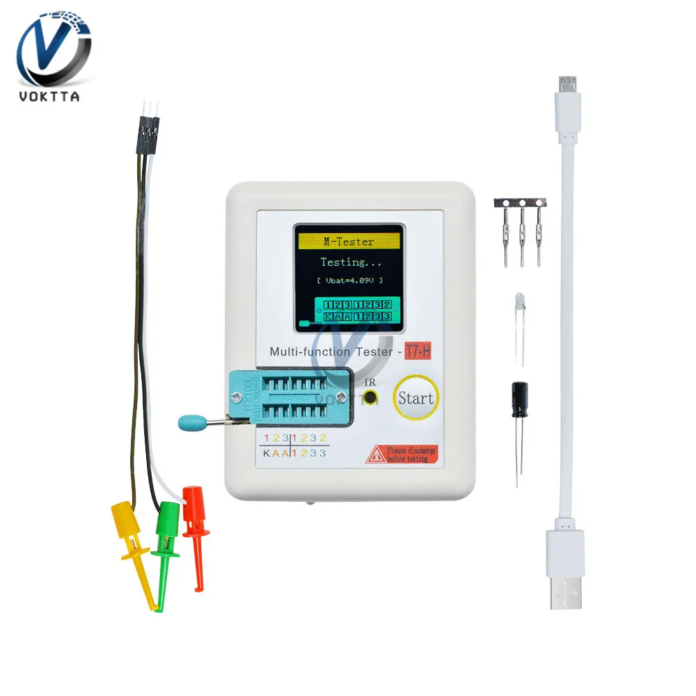 TC-T7-H High Precision Transistor Tester Diode Triode Capacitance MOS/PNP/NPN LCR MOSFET TFT LCD Screen Tester Multimeter T7