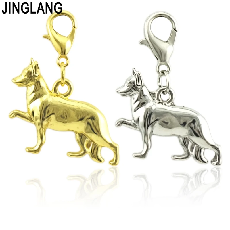 

JINGLANG Antique Dog Pendants Charms For Necklace Bracelet DIY Making Jewelry Findings Wholesale 50 pcs