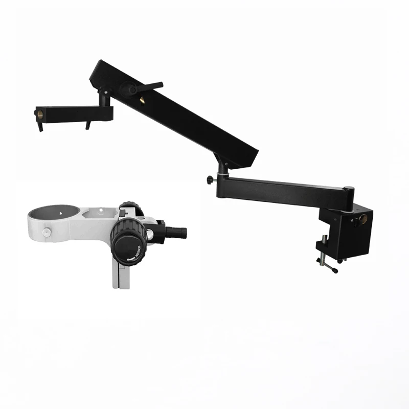 Microscope flex arm clamping stand/stereo microscope articulating flex table clamping arm with table clamp