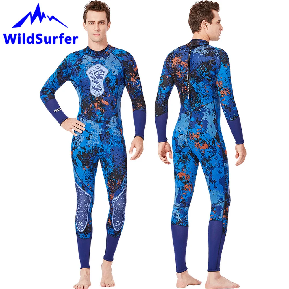 3mm SCR Neoprene Wetsuits Women One-piece Dive Skins Spearfishing Camouflage Couple Wetsuit Men Swim Diving Suit