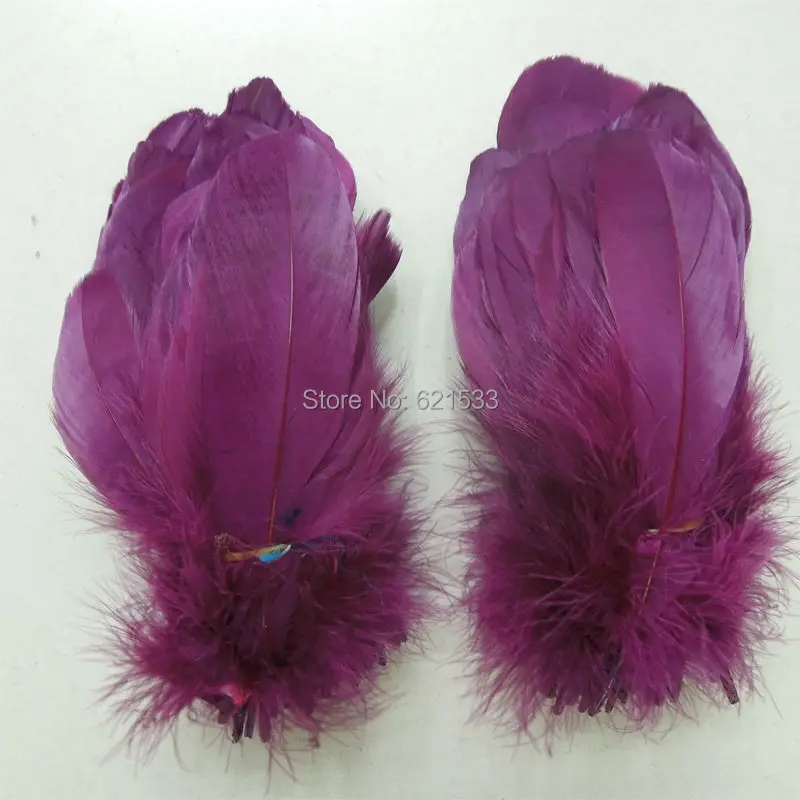 

200pcs/lot !Dark Reddish Purple color Goose Nagoire Feathers, Loose Goose feathers,13-18cm long,craft feathers for masks