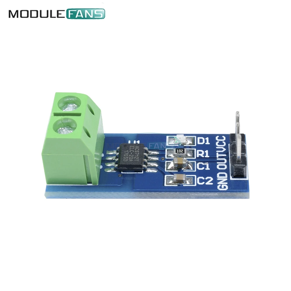1PCS/LOT Hall Current Sensor Module ACS712 20A module for Arduino ACS712ELC-20A Pin 5V Power Indicator Board DIY