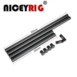 NICEYRIG 15mm Staaf Aluminium Staaf Rig DSLR Camera Rig Video Schieten Schouder Rig Ondersteuning Systeem voor Instagram (20 cm * 2 + 30cm * 2)