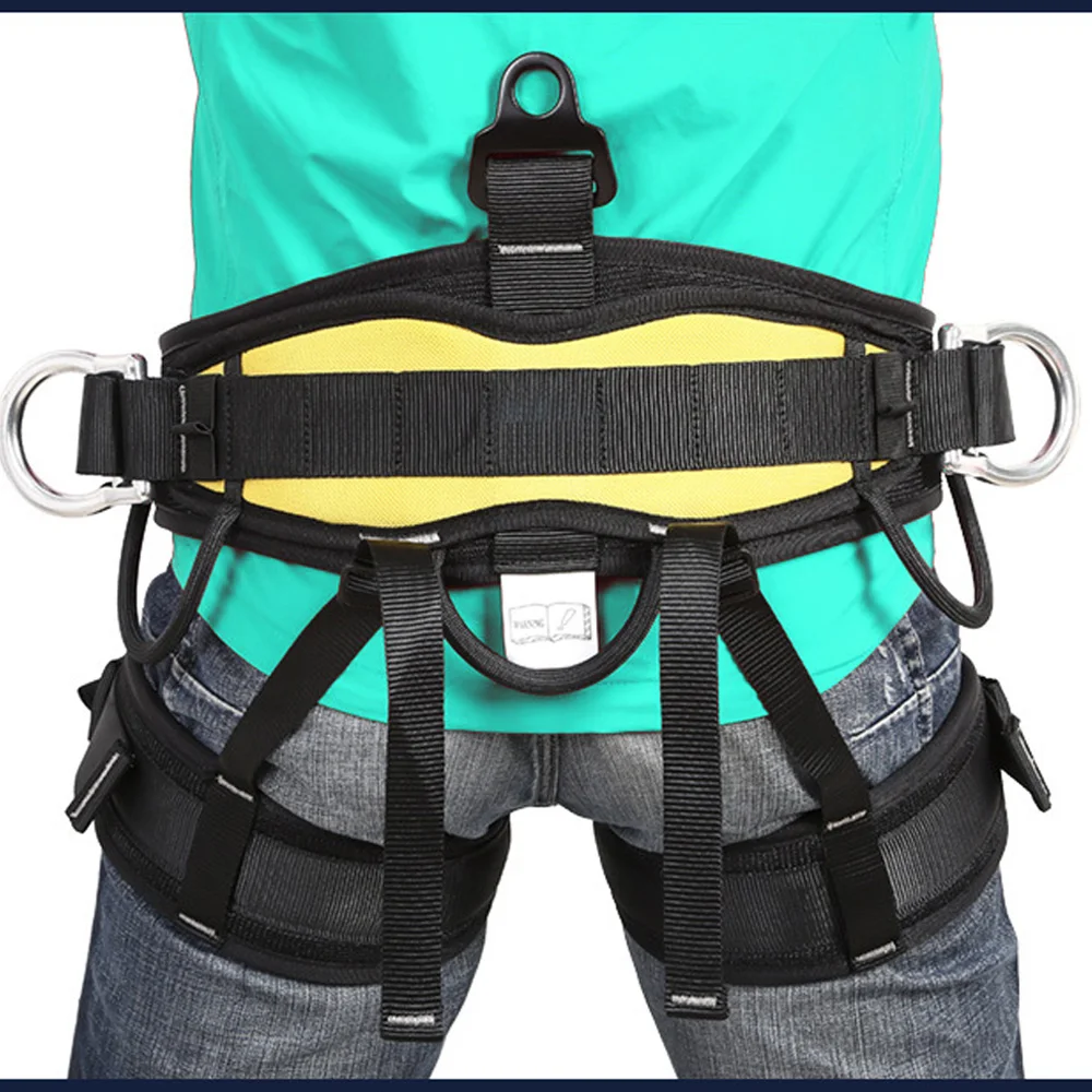 Rock Climbing Half Body Harness Safe Seat Belts for Mountaineering Tree Climbing Caving Rock Climbing Rappelling