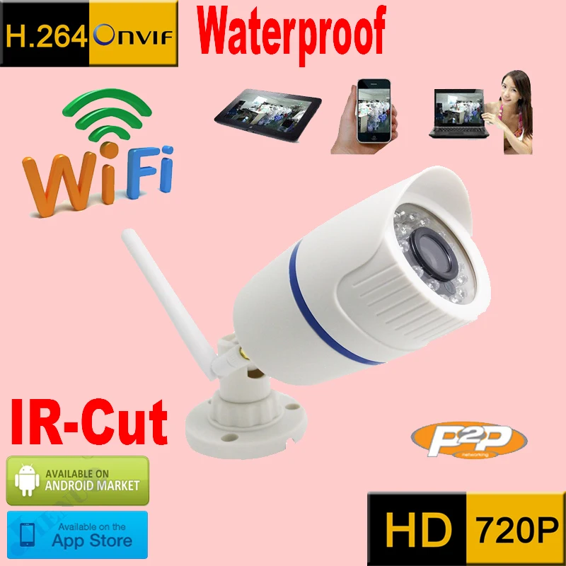 Cámara ip 720p con wifi, sistema de seguridad cctv, impermeable, inalámbrica, resistente a la intemperie, mini Camara infrarroja para exteriores, microcámara de seguridad