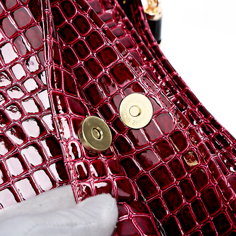 Luxury Crocodile Handbag Women Retro Three-pocket Large Shoulder Bag Female High Quality Causal Totes for Shopping Big Bag Sac