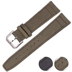 Green Black Nylon Watchbands 20mm 21mm 22mm Women Men High Quality Watch Band Strap With Stainless Steel Buckle