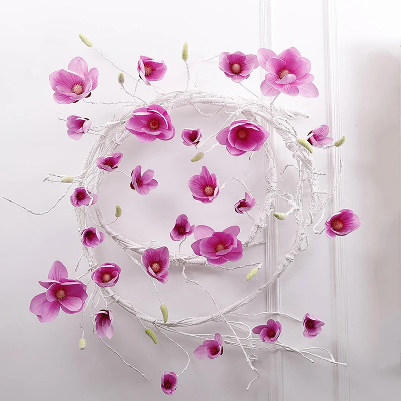 

Artificial Wood Orchid Circle, Silk Magnolia, Artificial Flower, Living Room Decoration, Flower Background, Wedding, Family, 3M