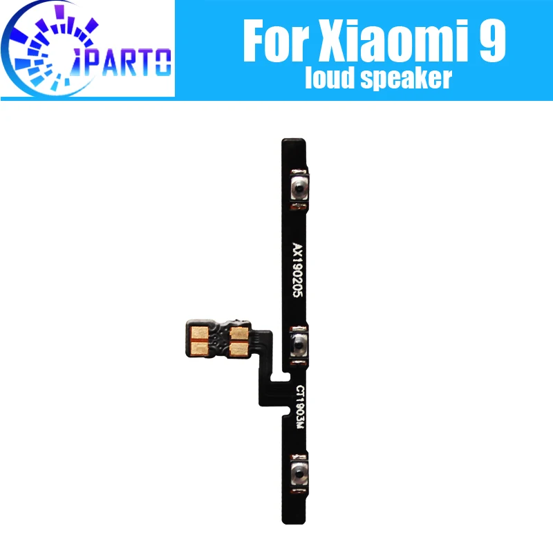 For Xiaomi 9 Side Button Flex Cable 100% Original Power + Volume button Flex Cable repair parts for Xiaomi 9